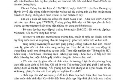 Thông báo về việc học trực tiếp